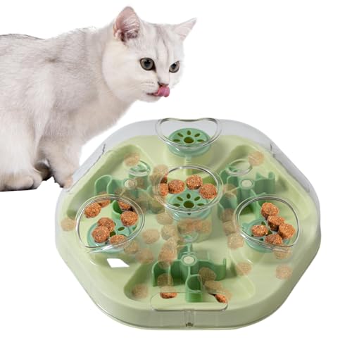 Dog Treat Puzzle - Slow Feeding Game, Pet Treat Strategy Toy, Reward Based Feeder | Stimulating Home Play Boredom Relief Puppy Kitten Medium Large Breed Skill Building Food Activity Puzzle - color: Green