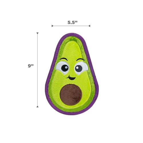 Outward Hound Tough Skinz Durable Squeaky Dog Toy with Two Tough Layers, Avocado, Green, Medium - color: Avocado, size: Medium