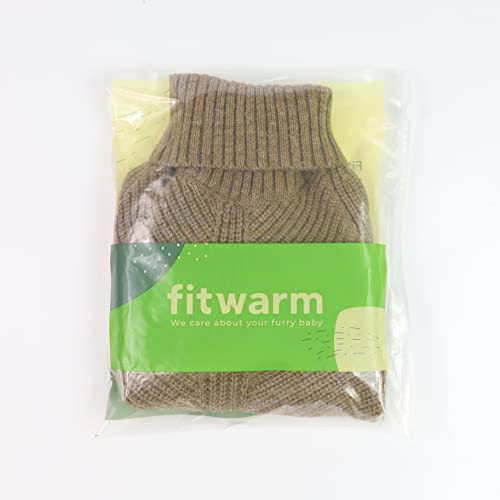Fitwarm Thermal Knitted Dog Sweater Doggy Winter Coat Pet Clothes Doggie Turtleneck Jacket Puppy Outfits Cat Sweatsuit Sage Green XS - color: Sage Green, size: X-Small
