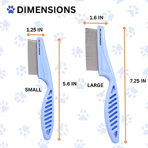 We Love Doodles Dog Ear Cleaner Finger Wipes & Dog Face Comb - Dog Ear Cleaner, Presoaked Dog Ear Wipes, Dog Ear Cleaning Solution, Flea Comb for Dogs, Fine Tooth Tear Stain Remover, Grooming Comb