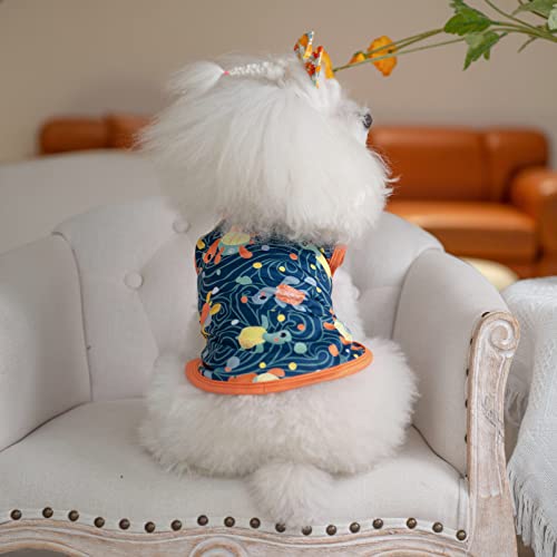CuteBone Dog Shirts 2-Pack Soft Pet Clothes Breathable Summer Vest for Small Puppy and Stretchy Cat Apparel - color: Shark&turtle, size: Medium