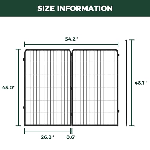 FXW Instant Unleashed Dog Playpen, Portable Pet Fence for Outdoor, RV Trips, and Camping, 45inch, 4 Panels for Large Dogs│Patented - size: 45"H