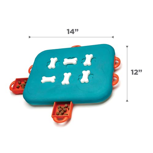 Outward Hound by Nina Ottosson Dog Casino Treat Puzzle Enrichment Toy, Level 3 Advanced, Turquoise - color: Dog Casino (Blue, Orange)