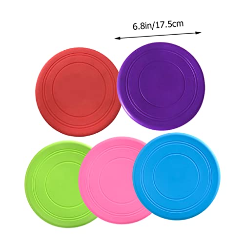 5pcs Pet Flying Disc Toy Outdoor Dog Chewing Toys for Interactive Play Soft and Washable for and Water Activities