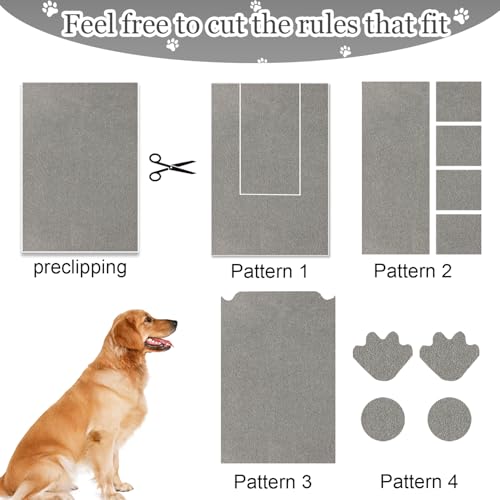 Dog Nail Scratch Board, self-Adhesive Instead of Emery Paper,Door Protector from Dog Scratching,cat Nail File,pet Scratch Areas Substitute for Dog Nail (13x9inch, Grey)