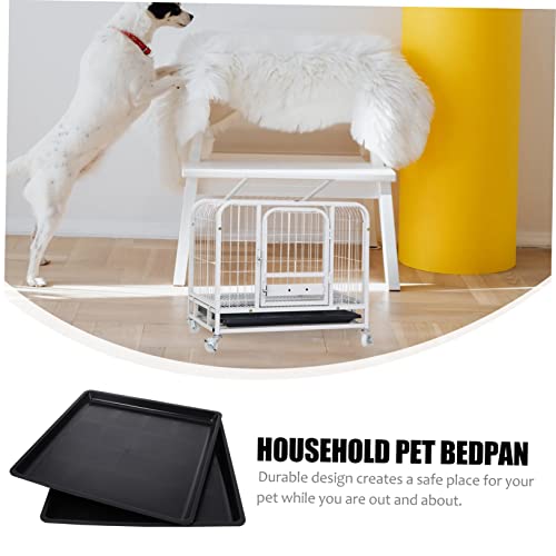 Mipcase 2pcs Dog Potty Training Aid Take The Urine Tray Drain Pan Pet Cage Bedpan Rabbit Potty Pet Cage Supplies