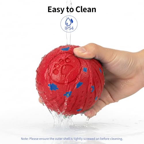 Dog Toys for Small Medium Dog to Keep Them Busy, Interactive Dog Toys, Automatic Moving Bouncy Dog Balls 3-Modes with Lights, Motion Activated Rolling Dog Balls, Mental Stimulation (Red Ballshell) - color: Red Ballshell