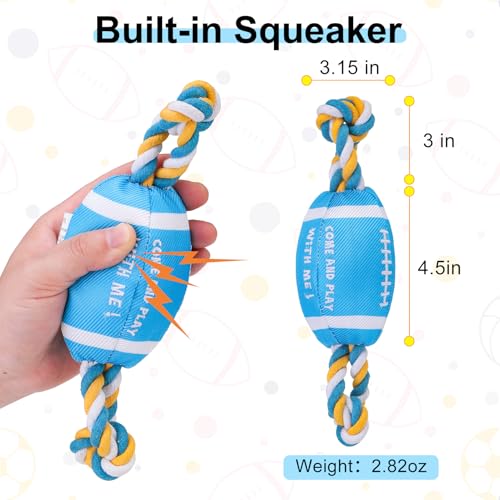 BEAUTYZOO Floating Dog Pool Toys for Small/Medium Dogs - Durable Chew-Resistant Squeaky Water Dog Toy with Rope, Interactive Fetch & Tug of War, Summer Swimming Beach Play (Oxford Fabric) - color: Blue
