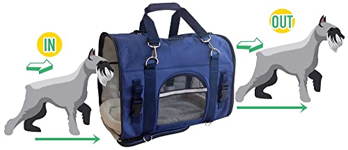 6-in-1 Sturdy Pet Carrier Backpack, Front Pack, Shoulder Bag, Pet Hand Bag, Car Seat Crate, Soft-Sided pet Carrier, Small Animal Travel Carrier, Airline Approved, Size Small for Pets 14-16" Long - size: S: For pets 14-16" Long, 11" High & MAX 16 Lb