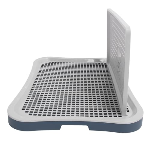 Puppy Pee Pad Holder,Dog Training Toilet with Wall Column Removable Portable Puppy Mesh Training Potty for Large Small Medium Pets (Navy Blue) - color: Navy Blue