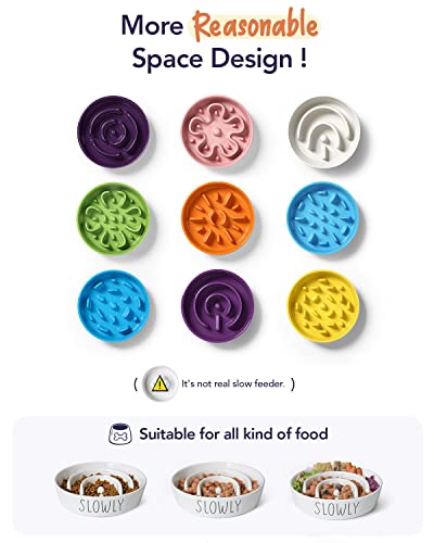 LE TAUCI PET Ceramic Slow Feeder Dog Bowl, 3 Cups Maze Dog Food Bowl for Medium/Large Dogs – Non-Slip White Pet Dish, Cute Puzzle Design to Slow Fast Eaters - color: White, size: L-3 Cups