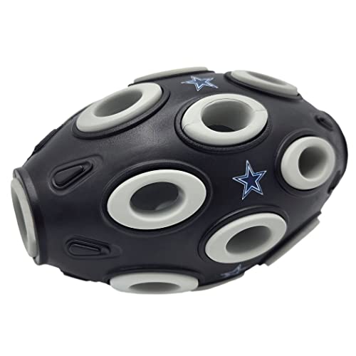 Pets First NFL Dallas Cowboys Football Toy - Treat Dispensing, Interactive Fun, Natural Rubber for Dogs & Cats - color: Dallas Cowboys