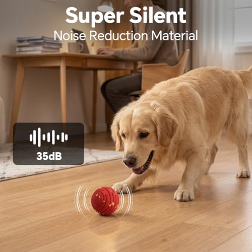 Interactive Dog Toys with Remote Control,Active Rolling Balls with 3 Play Modes, Auto-Moving, Bouncing, High-Resilience E-TPU Chew Resistant IPX6 Waterproof Indoor&Outdoor Use, Toys Dogs - color: Remote