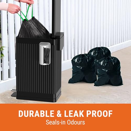 Pupzle Dog Poop Bin Liners, 3.2 Gallon Trash Bag Refills with Drawstrings for Pupzle RECTANGLE Dog Poop Bin, Heavy Duty, Leak-Proof Replacement Bags (ONLY), Lavender Scented, 30 Count