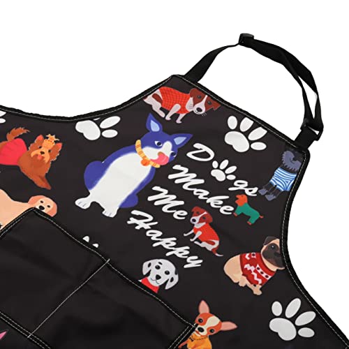 CMNIM Cute Dog Grooming Apron - Waterproof & Perfect for Trainers & Groomers - color: Dog Apron