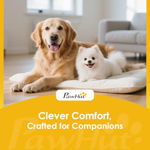 PawHut Pee Pad Holder 34" x 24.5", Foldable Indoor Potty Tray for Dogs, Large Training Pad Holder, Includes 3 Pee Pads, Anti-Slip & Easy to Clean
