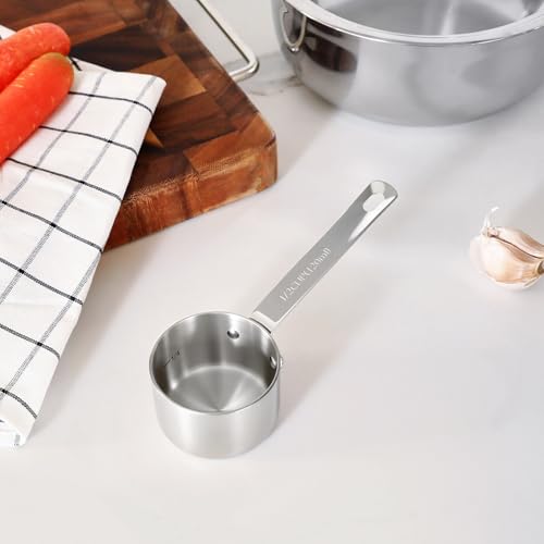 KEAWELL Premium Dog and Cat Food Measuring Cup 18/10 Stainless Steel (1, 1/2 Cup) - size: 1/2 Cup