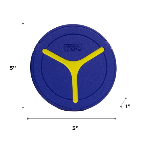 Outward Hound FlyFetch Disc Dog Toy, Durable Rubber, Stand-Alone or Replacement Discs for Launcher, 5", 2-Pack - color: Replacement Disc Purple