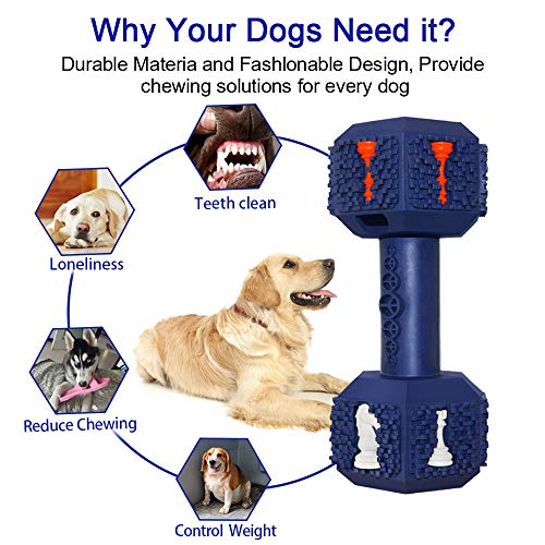Dog Chew Toys for Aggressive Chewers,Food Grade Non-Toxic Dental Pet Toy,Tough Durable Indestructible Dog Toys for Medium Large Dogs.Blue - color: XLarge 7.8IN Blue
