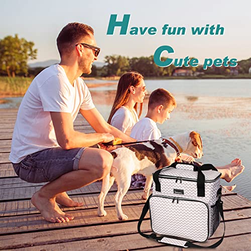 BAGLHER Dog Travel Bag, Pet Travel Bag (ALL Pet Travel Supplies), With 2 Pet Food Containers and 2 Collapsible Silicone Bowls; Essential Kits for Travel BLW - color: BLW, size: Medium