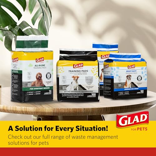 Glad for Pets Extra Large Charcoal Training Pads for Dogs and Puppies, Activated Carbon Odor Control, 6-Layer Absorbent Leak-Proof Pee Pads with Pheromone Attractant, 28 x 30 in, 30 Count - 2 Pack - size: 30 Count (Pack of 2)