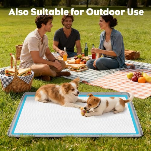 40"x28" Pee Pad Holder for Dogs Puppy Pad Holder Silicone Pee Tray for Dog Training Floor Protection Raised Edge Dog Potty Tray, No Pee Pads(Grey) - color: 40"x28" Grey