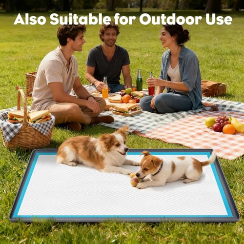 51" x26" Pee Pad Holder for Dogs Lanstics Puppy Pad Holder Silicone Pee Tray for Dog Training Floor Protection Raised Edge Dog Potty Tray, No Pee Pads(Grey) - color: 51" X26" Grey