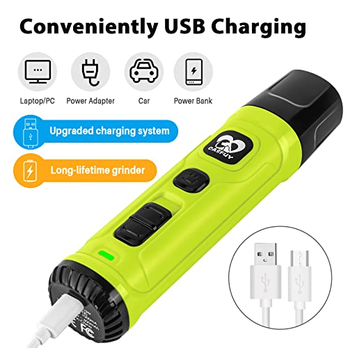 Casfuy Dog Nail Grinder with 2 LED Light - New Version 2-Speed Powerful Electric Pet Nail Trimmer Professional Quiet Painless Paws Grooming & Smoothing for Small Medium Large Dogs(Green) - color: E-Green