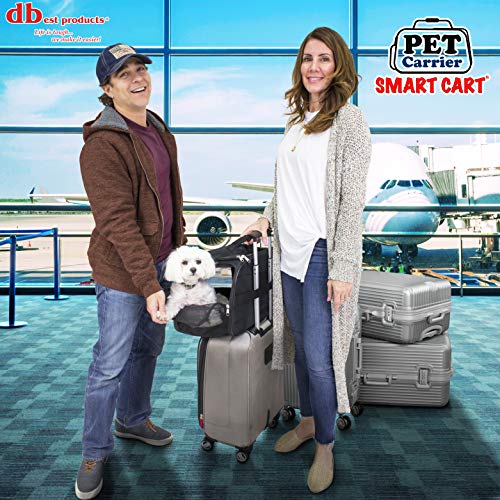 dbest products Pet Smart Cart Carrier, Large, Black, Soft Sided Collapsible Folding Travel Bag, Dog Cat Airline Approved Tote Luggage Backpack - color: Black, size: 18.0"L x 12.0"W x 20.0"H, style: Carrier Only