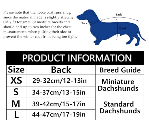 Dachshund Coats Waterproof Suitable for Dachshunds Sausage Weiner Dog Winter Coat Padded Fleece Puppy Snowsuit with Adjustable Bands Reflective Stripe - Plaid Purple - M - color: Plaid Purple, size: Medium