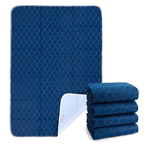 Alsunny® Waterproof Bed Pads 36x52 Inch(4Pack),Hide Stains Pads for Beds for Incontinence Adults,Non Slip Heavy Absorbency Bed Pads for Elderly,Bed Protector Pads,Reusable Bed Pads Washable Waterproof - size: 36x52 Inch(4 Pack)