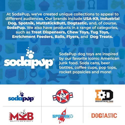 SodaPup Tough Bone – Durable Nylon Dog Chew Toy Made in USA from Non Toxic Pet Safe Food Safe Material for Aggressive Chewers, Dental Support, Mental Stimulation, Fresh Breath, & Problem Chewing - color: Brown Toughbone