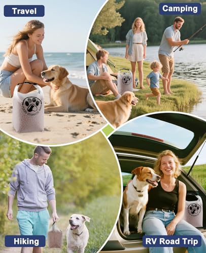Pet Food Storage Bag for Travel - Transparent Leak-Proof Dog Food Container with Roll-Top Closure, Keeps Kibble Fresh for Camping Trip, Dog Boarding, Weekend Getaways (14 Cups) - size: 14 Cups