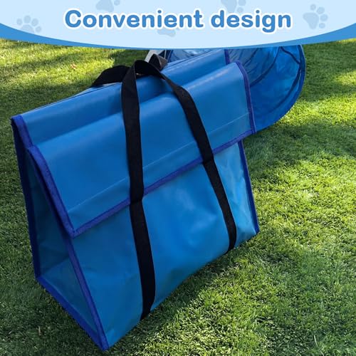Silipull 2 Set Dog Agility Tunnel Sandbags, Dog Tunnel Weight Bags Heavy-Duty PVC Weatherproof Design, Adjustable for 18"-26" Diameter for Stabilizing and Securing, Blue (Tunnels Not Included)