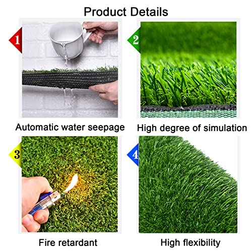 Artificial Turf Dog Potty Grass Mat Outdoor Garden Carpet with Drain Holes, Pets Reversible Mats for Garden School Décor, Blue, 19.6x31.4in - size: 19.6x31.4in