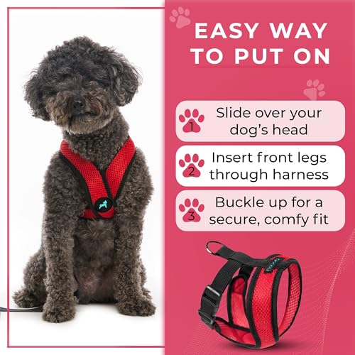 Gooby Comfort X Harness, Red, Small Chest (11.75-15.5") - color: Red, size: Small Chest (11.75-15.5")