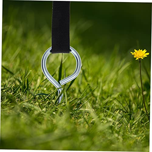 1set Portable Dog Stakes Spiral Ground Anchors for Tents Trampolines Wear-Resistant Easy to Use Anchors Strap for Outdoor Camping Dog Tie-Outs