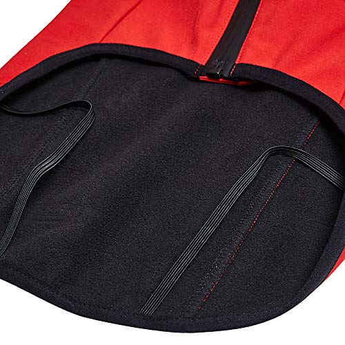 Blueberry Pet Windproof Waterproof Reflective Softshell Dog Jacket, Red, Size 10 - color: Red, size: Size 10
