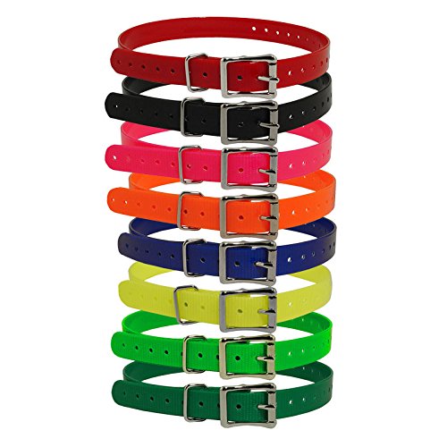 Sparky PetCo 1" High Flex Roller Buckle Straps for E Collar Systems (RED) - color: RED