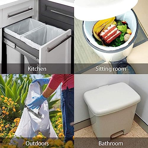 120 Counts 2.6 Gallon Small Drawstring Trash Bags Garbage Bags by RayPard, Small Strong Plastic Bags fit 7.5-10 Liter Trash Can for Home Office Kitchen Bathroom Bedroom, White Waste Basket Liners - style: 120-2.6 Gallon-White