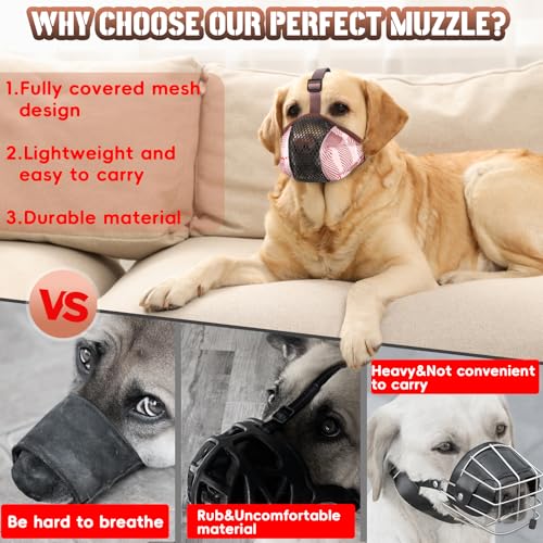 Dog Muzzle Basket Air Muzzle for Large Dogs, Anti Chewing (Coffee, XL) - color: Coffee, size: XL