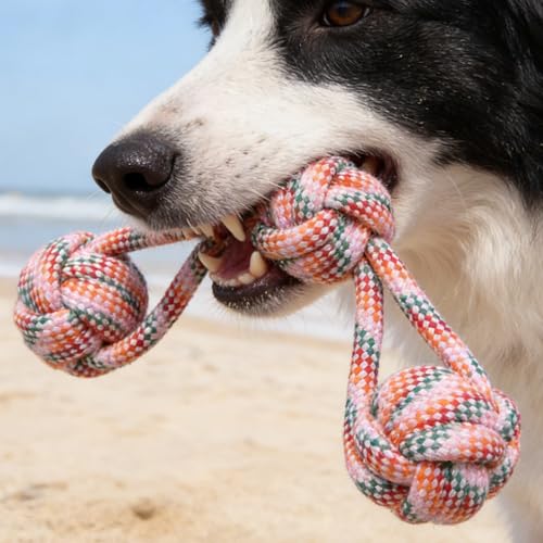 Dog Chew Ripe - Heavy Duty Pet Tug Toy | Aggressive Chewers Rope Toy with Knotted Design for Dogs Small Large Breeds Teeth Cleaning Training Indoor Play Exercise and Interactive Fun