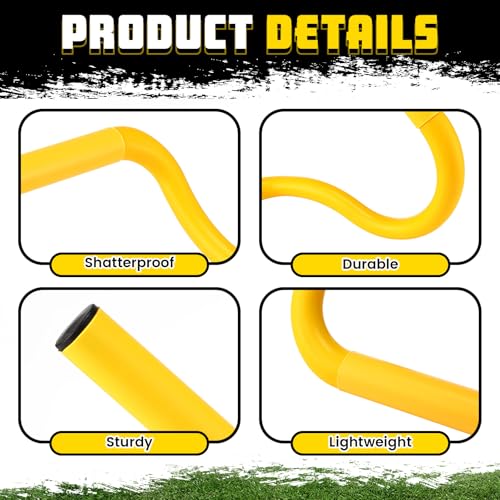 Wettarn 10 Pcs Speed Agility Training Hurdles Detachable Durable Hurdle Agility Plyometric and All Purpose Speed Training Equipment for Athletes Soccer Basketball - color: Yellow, size: 9 Inch