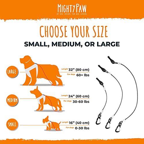 Mighty Paw Dog Seat Belt Vehicle - Chew-Proof Dog Belt - Great for Teething Puppies - Latch Bar Attachment Like Child's Car Seat - Aviation Aluminum Carabiner - Strong Enough for Climbers - 850+ LB - style: Chewproof - 32"