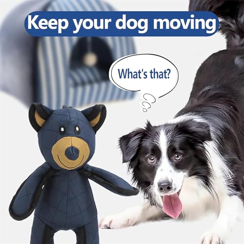 Unbreaka Bear Dog Unbreakable Teddy Extreme Bear 2.0 Dogs Toys Aggressive Chewers Indestructible Stuffed Plush Dog Squeaky Toy Keep Them Busy Durable Tough Heavy Duty Chewer Dog Toy Large Breed (2PC) - color: 2PC