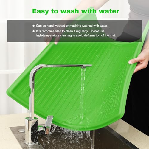 Pee Pad Holder, Puppy Pad Holder, 24" x 24" Heavy Silicone Pee Tray Mat for Dogs with Clips, Reusable, High Edge, Leak-Proof Toilet Training Pad for Potty, Doggy Baby, Cat, Rabbit Pets
