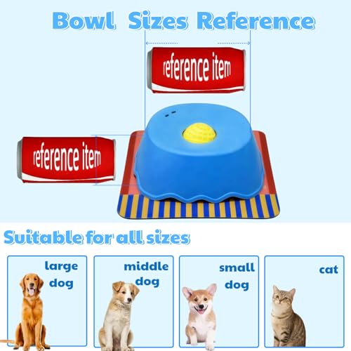 Slow Feeder Dog Bowl for Liquid with Built-in Ball,250ml Non-Slip for Bone Broth & Yogurt,Prevents Wet Chin,Anxiety Relief & Mental Stimulation,Food-Grade Easy Clean Enrichment Toy for All Breeds