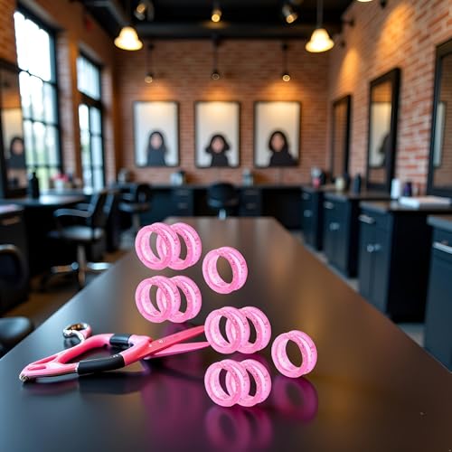 10Pcs Pink Silicone Scissors Finger Rings Grips Grooming Shear Thumb Inserts Finger Protector Ring for Barber Hair Cutting Scissors Pet Shears Hair Cutting Shears Hair Cutting Tools
