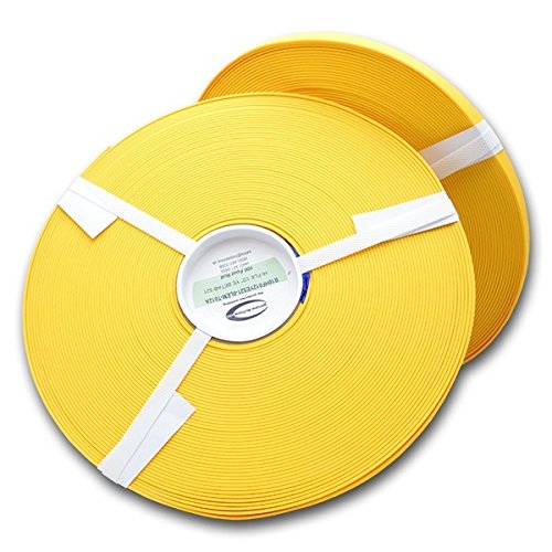 5/8" BETA Super Heavy(0.15" Thick) Matte BIOTHANE - Leather Embossed | BIOTHANE USA (25 Feet, Yellow 521) - color: Yellow 521, size: 25 Feet