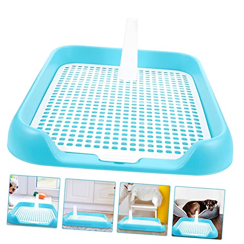 Healifty Indoor Dog Toilet Tray with Slip Mesh and Column Design for Puppy Training Household Pet Potty for Small to Dogs Easy